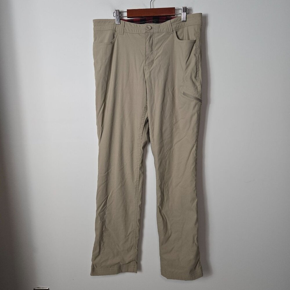 Eddie Bauer Women's Size 12 Rainier Fleece-Lined Cargo Straight Leg Pants